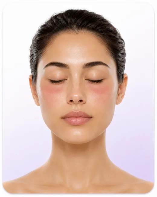Facial puffiness and under-eye bags from sluggish lymphatic flow