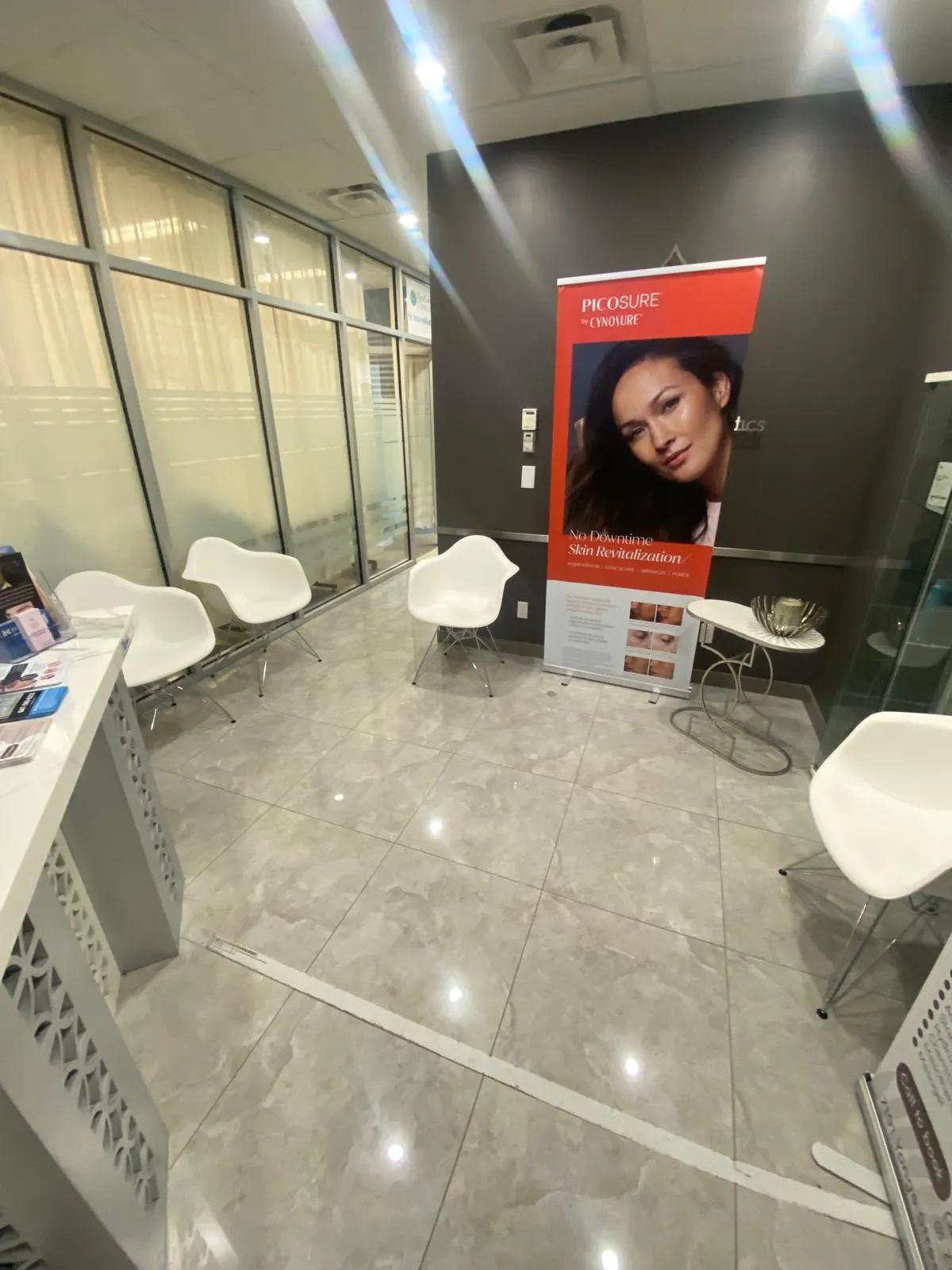 The reception area of the clinic.
